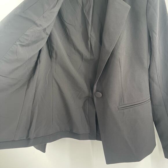 NEW BOSTON PROPER Blazer Size 4 Black NWOT Spandex Blend Stretch Business Casual - Picture 8 of 13